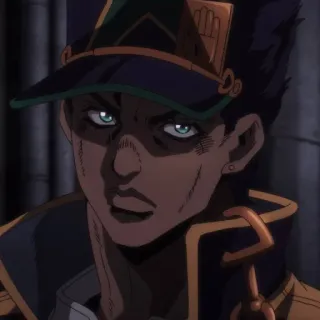 🌊 539c163d Jotaro Kujo JoJo's Bizarre Adventure 애니메이션, 만화, 죠죠의 기묘한 모험, 쿠죠 죠타로, 캐릭터, 초상화 telegram sticker