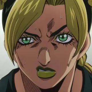 🌊 6b7ccb16 Jolyne Cujoh JoJo's Bizarre Adventure: Stone Ocean 죠린 쿠죠, 죠죠의 기묘한 모험, 스톤 오션, 애니, 캐릭터, 표정, 결연한, 만화 telegram sticker