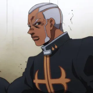 🌊 787b4ee7 Enrico Pucci JoJo's Bizarre Adventure 애니메이션, 만화, 죠죠의 기묘한 모험, 엔리코 푸치, 캐릭터, 악당 telegram sticker