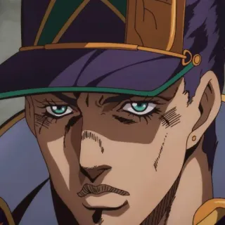 🌊 7ea8a755 Jotaro Kujo JoJo's Bizarre Adventure 애니메이션, 만화, 죠죠의 기묘한 모험, 죠타로, 쿠죠 죠타로, 애니메이션 캐릭터 telegram sticker