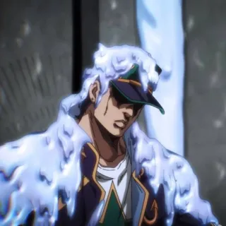🌊 fee1e0fa Jotaro Kujo JoJo's Bizarre Adventure 애니메이션, 캐릭터, 죠타로, 죠죠의 기묘한 모험, 만화 telegram sticker