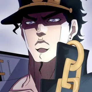 😠 03a196d1 Jotaro Kujo JoJo's Bizarre Adventure 动漫, JOJO, 承太郎, 漫画, 角色 telegram sticker