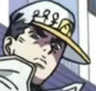 😐 2a28cf0e Jotaro Kujo JoJo's Bizarre Adventure anime, jotaro, manga, jojo, character telegram sticker