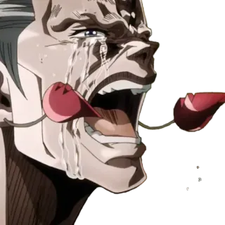 😭 6b01c800 Noriaki Kakyoin JoJo's Bizarre Adventure anime, crying, character, jojo, kakyoin, noriaki telegram sticker