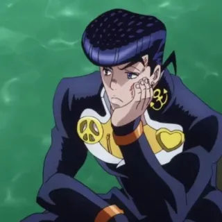 😒 8485e39c Josuke Higashikata JoJo's Bizarre Adventure anime, manga, jojo, diamond is unbreakable, josuke telegram sticker