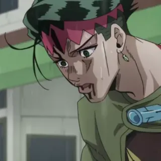 😵 96fddfbc Rohan Kishibe JoJo's Bizarre Adventure anime, manga, jojo, rohan, kishibe, sweating telegram sticker