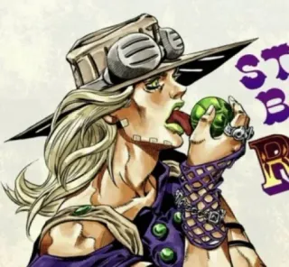 👅 b9ed6ffa Gyro Zeppeli JoJo's Bizarre Adventure anime, manga, steel ball run, jojo, zeppeli telegram sticker