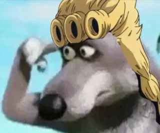 🤕 ed73191c Giorno Giovanna JoJo's Bizarre Adventure anime, jojo, wolf, crossover, funny telegram sticker