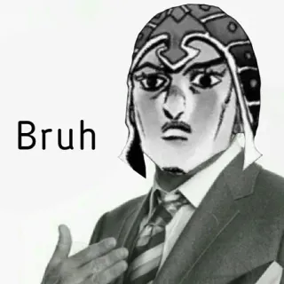 😬 f1a3b8fd Guido Mista JoJo's Bizarre Adventure Bruh anime, bruh, manga, jojo, mista telegram sticker