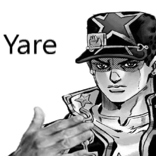 😪 f86d0902 Jotaro Kujo JoJo's Bizarre Adventure Yare anime, manga, jotaro, jojo, yare telegram sticker