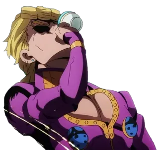 ☕️ 48600eab Giorno Giovanna JoJo's Bizarre Adventure Anime, Jojo, Minum, Karakter, Giorno telegram sticker