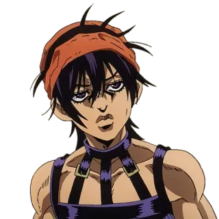 😒 4fb1bc82 Narancia Ghirga JoJo's Bizarre Adventure anime, manga, jojo, narancia, karakter telegram sticker