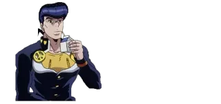 🥤 8ac35786 Josuke Higashikata JoJo's Bizarre Adventure: Diamond Is Unbreakable Anime, Susu, Minuman, Jojo, Karakter telegram sticker