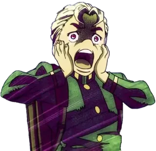 😱 de3e834e anime, takut, terkejut, jojo's bizarre adventure, terkejut telegram sticker