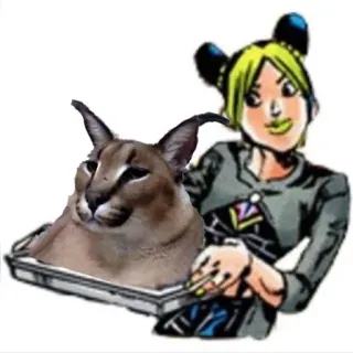 😂 3b2355bd Jolyne Cujoh JoJo's Bizarre Adventure Anime, Jojo, Floppa, Chat, Meme telegram sticker