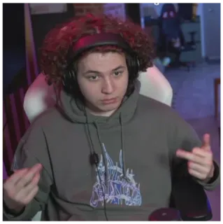 🖕 0014b556 người, cử chỉ xúc phạm, ngón giữa, áo hoodie, tai nghe telegram sticker