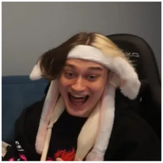 🤣 50229617 người, tai thỏ, băng đô, nụ cười, chân dung telegram sticker