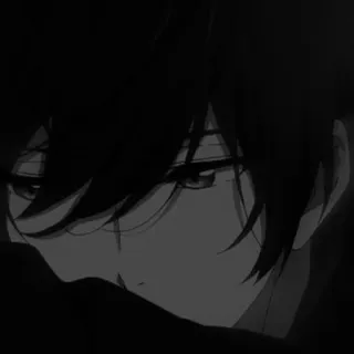 🔗 367f402e อนิเมะ, เด็กผู้ชาย, เศร้า, มืด, หน้า telegram sticker