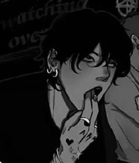 🔗 4dfa1605 watching over อนิเมะ, เด็กผู้ชาย, สุนทรียศาสตร์, กำลังดู, ขาวดำ telegram sticker