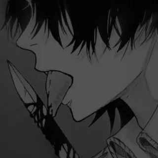 🔗 a0ad23da อนิเมะ, มีด, เลือด, เลีย, ความรุนแรง, มืด, มังงะ, ภาพวาด telegram sticker