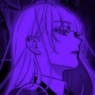 💜 405bf1c0 anime, girl, manga, portrait, illustration whatsapp sticker