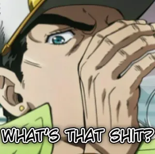 🤨 713bcbe8 WHAT'S THAT SHIT? Anime, Slang, Frage, Beleidigend telegram sticker