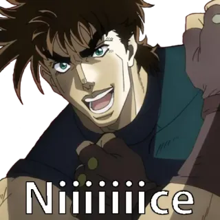 😁 9d24bc5e Joseph Joestar JoJo's Bizarre Adventure Niiiiiiice Anime, Manga, Jojo, Joseph Joestar, Nice, Aufkleber telegram sticker
