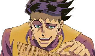 😏 76352cef Rohan Kishibe JoJo's Bizarre Adventure anime, manga, jojo, rohan, kishibe telegram sticker
