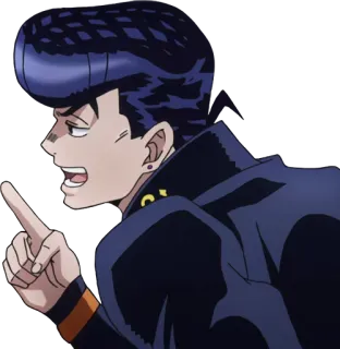😏 8c73949a Josuke Higashikata JoJo's Bizarre Adventure Anime, Jojo, Josuke, Personaggio, Gesto telegram sticker