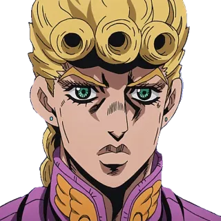 😏 36b7bef8 Giorno Giovanna JoJo's Bizarre Adventure anime, manga, jojo, giorno giovanna, character, golden wind telegram sticker