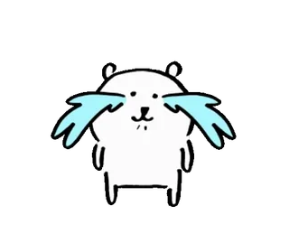 😭 4cda3511 cartoon, crying, sad, animal, character, tearful telegram sticker