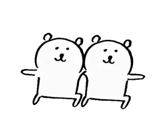 💪 bfe57010 bear, cute, animal, cartoon, dancing, fun, illustration telegram sticker