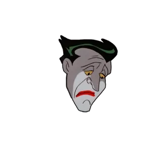 ☹️ 163d2d33 The Joker Joker, villain, DC Comics, Batman, sad telegram sticker