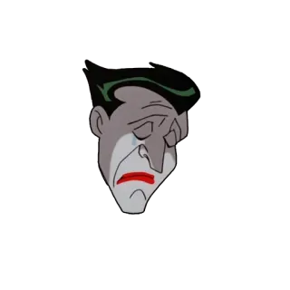 😢 b847a1c1 Joker sad, Joker, crying, comic, villain, DC Comics telegram sticker