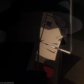 🚬 9cb42106 Anime, Personagem, Cigarro, Chapéu, Fumante telegram sticker