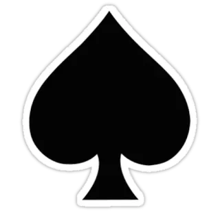 ♠ 5084c950 Schoppen, Kaartspel, Speelkaarten, Symbool, Schoppen Aas telegram sticker