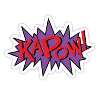 💥 6d65f517 KAPOW! kapow, stripboek, explosie, geluidseffect, actie telegram sticker