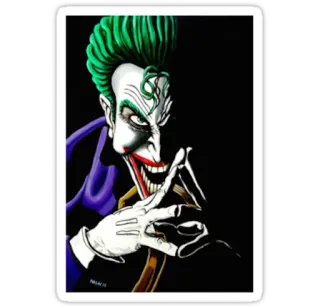 😏 a50dc5ff Joker schurk, clown, misdaad, kwaad, batman, joker, dc comics telegram sticker