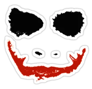 😀 f10c0c22 griezelig, eng, gezicht, joker glimlach, horror telegram sticker