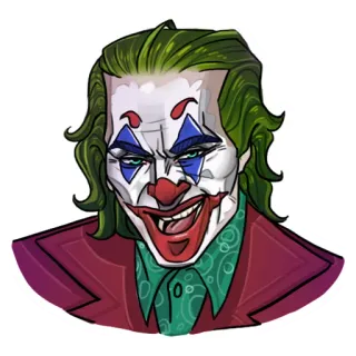 🤡 ecec1423 Joker clown, villain, comic book, movie, character, DC comics telegram sticker