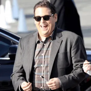 💡 20ef9bad Jonah Hill actor, hombre, gafas de sol, sonrisa, celebridad telegram sticker