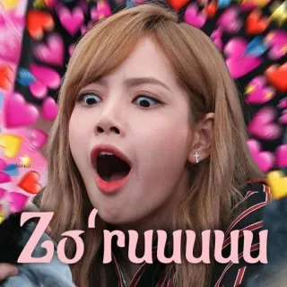 😍 b1a4638e Lisa Zo'ruuuuu kpop, アイドル, 女性, ハート, 衝撃 telegram sticker