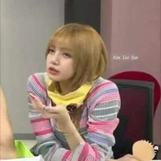 😒 e8968bf3 Kim Joo Eum 女性, ボーダーシャツ, ブロンド, 韓国, 有名人, 疑問, 疑い telegram sticker