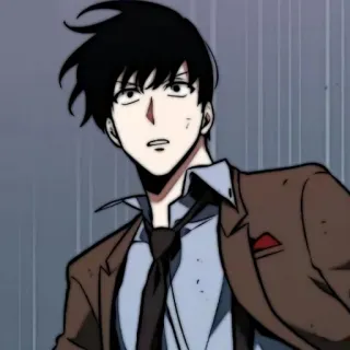 🗯 045552fa Mann, Charakter, Anime, Manga, Illustration, Porträt, Koreanisch telegram sticker