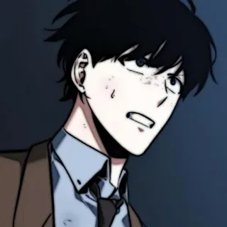 🗯 629e64e6 mann, anime, cartoon, porträt, figur, kunstwerk telegram sticker