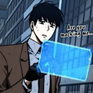 🗯 8a0aca28 Are you mocking me... Anime, Manga, Verhöhnung, Frage telegram sticker