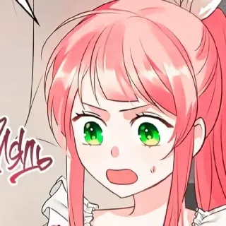 🍉 bef46cf0 ИЛЬ anime, manga, tóc hồng, cô gái, sốc, biểu cảm telegram sticker