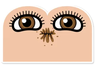 💩 3aaa4c06 cara, ojos, dibujos animados, divertido, pegatina, personaje, animación telegram sticker