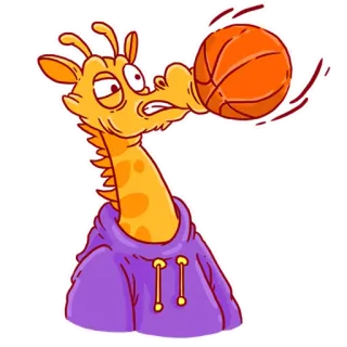 🤦‍♂️ 967668e4 기린, 농구, 스포츠, 동물, 만화, 후드티, 공 telegram sticker