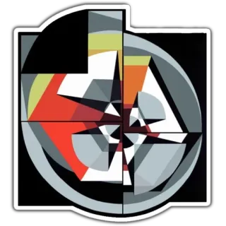 🗺️ 0f73a2b1 astratto, geometrico, cerchio, moderno, design, arte, simbolo, bersaglio whatsapp sticker